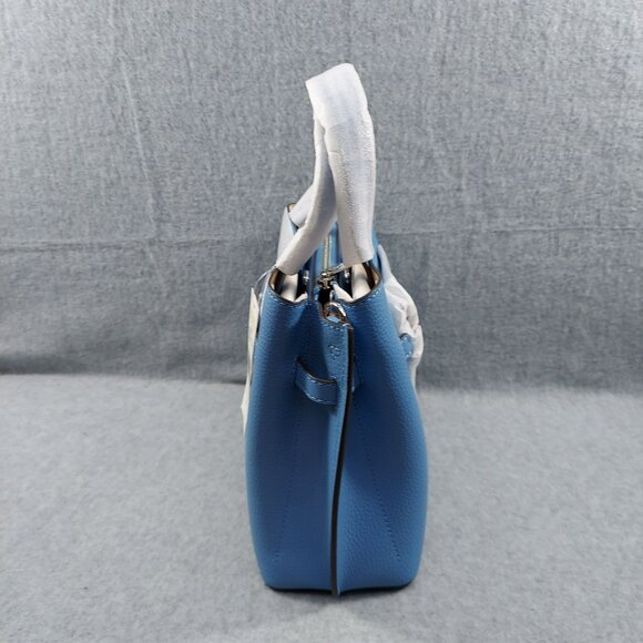 MICHAEL KORS Emilia Small Leather Satchel Crossbody NWT South Pacific Blue Bow A - Picture 2 of 13